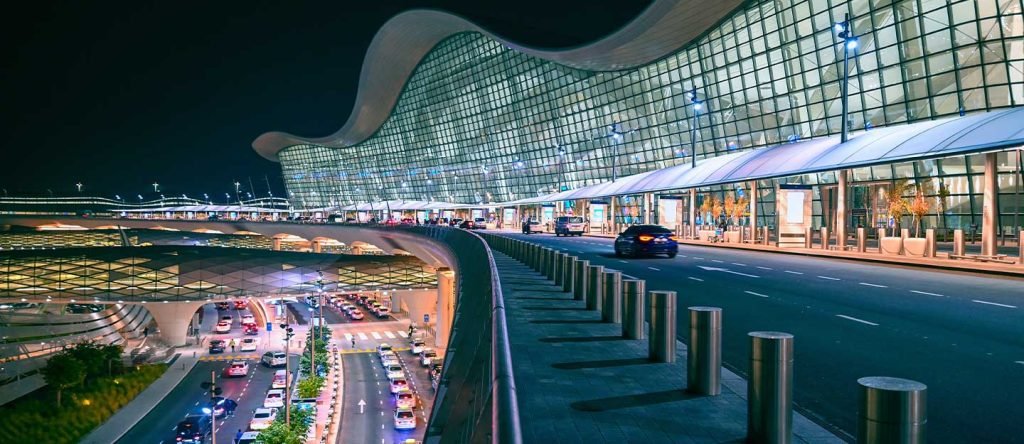 Chauffeur-driven vehicle providing airport transfers service in Dubai