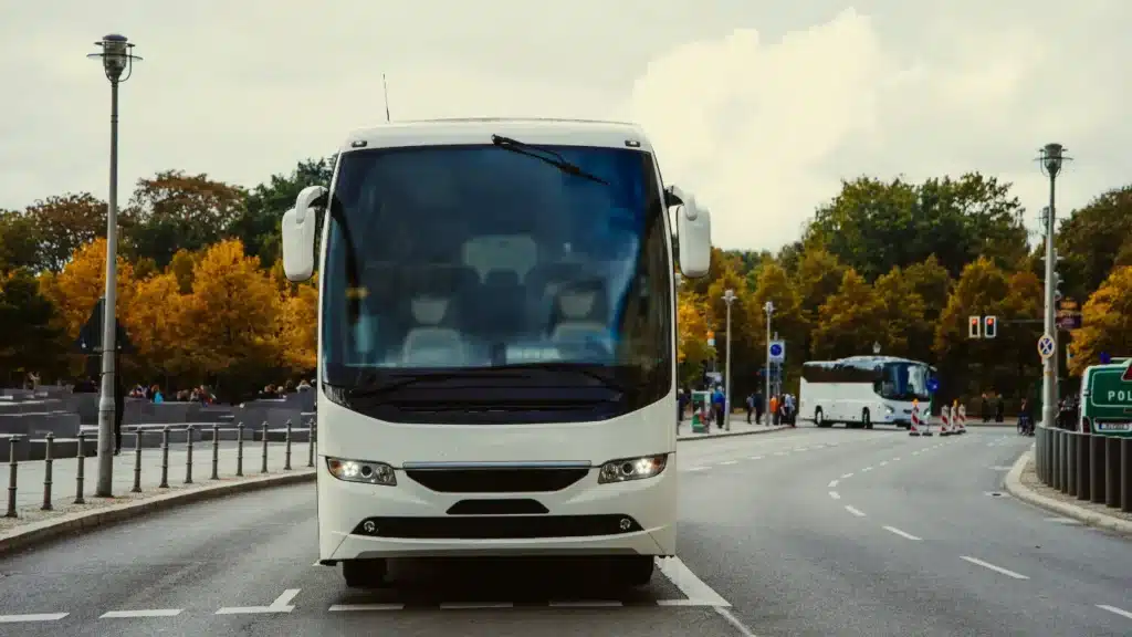 Professional bus driver providing safe and reliable bus rental service in Dubai