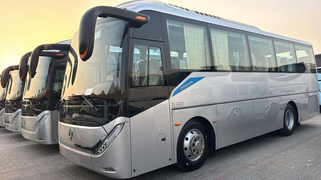Coach rental service in Dubai providing comfortable transportation for corporate and tourist travel-A-one bus rental