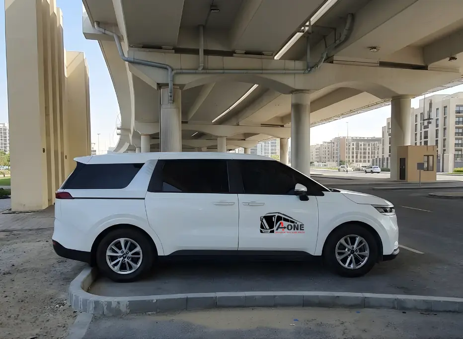 Toyota luxury van rental Dubai with professional driver