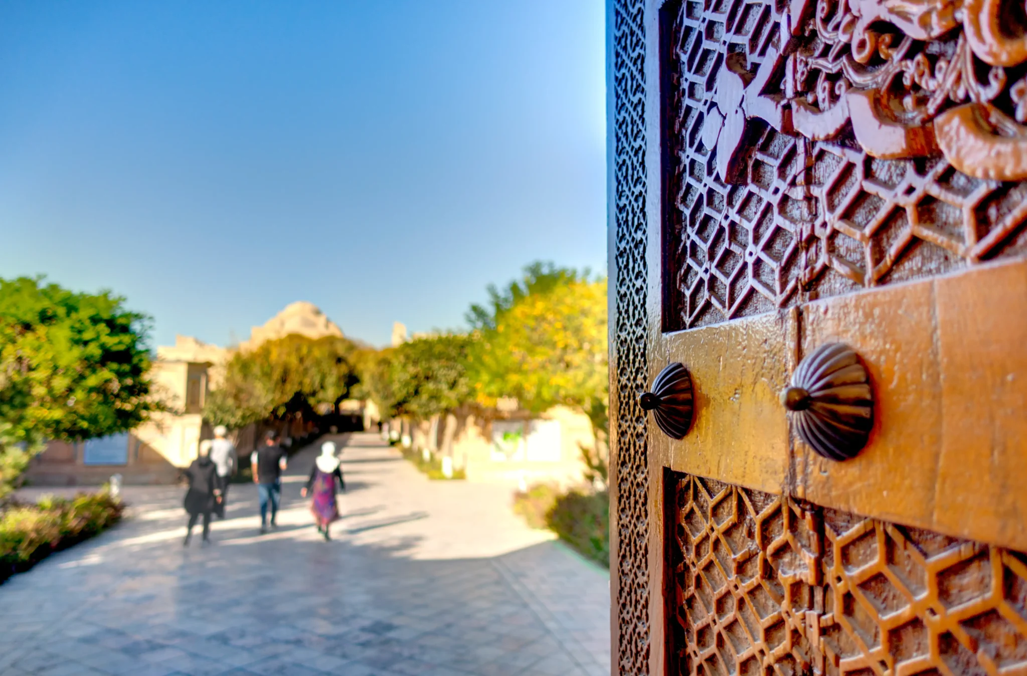 Tourists enjoying an Al Ain tour from Dubai with luxury bus and minivan transport for comfortable group and private sightseeing across Al Ain UAE