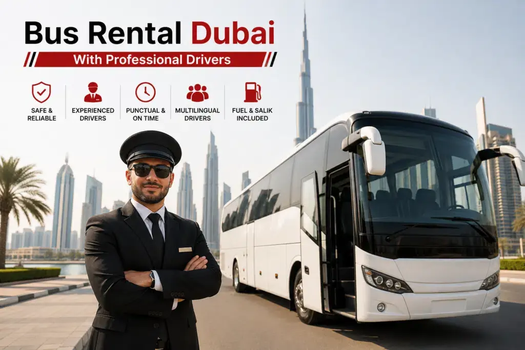 Buses rental in Dubai for group transportation and travel - A-One bus rental