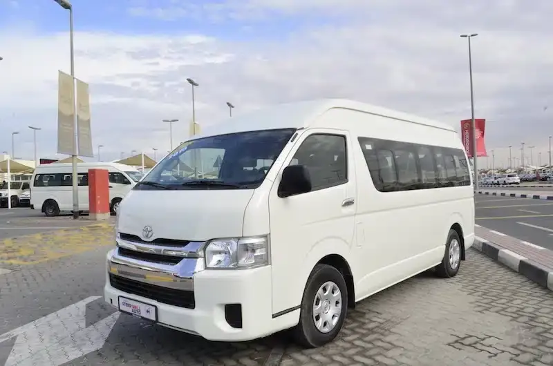 Group minibus transportation service in Dubai with comfortable seating and professional drivers for tours, corporate travel, airport transfers, and group events - A-One Bus Rental