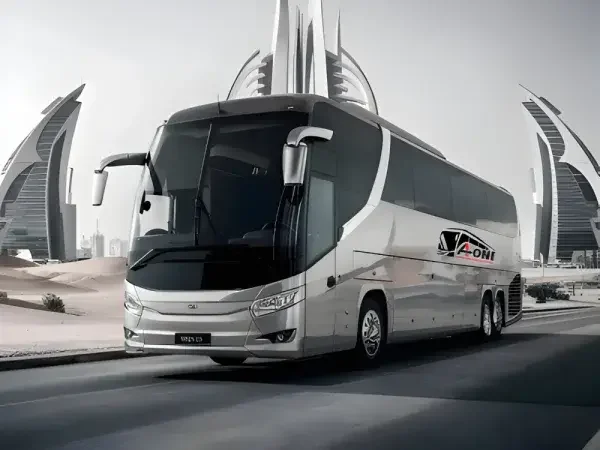 Tourists enjoying Dubai tour transport services with professional drivers