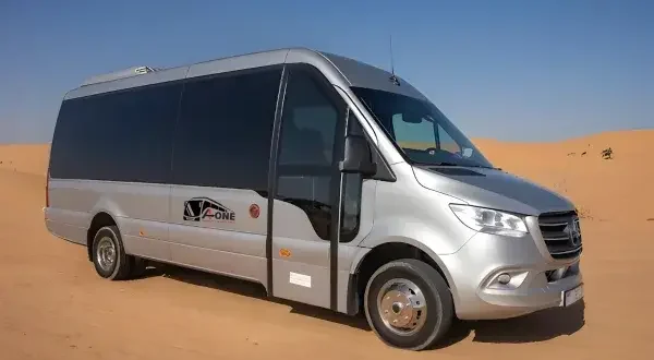 Luxury van rental services Dubai with professional driver