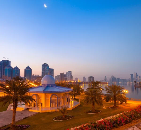 Tourists using Sharjah tour transport service for city tour